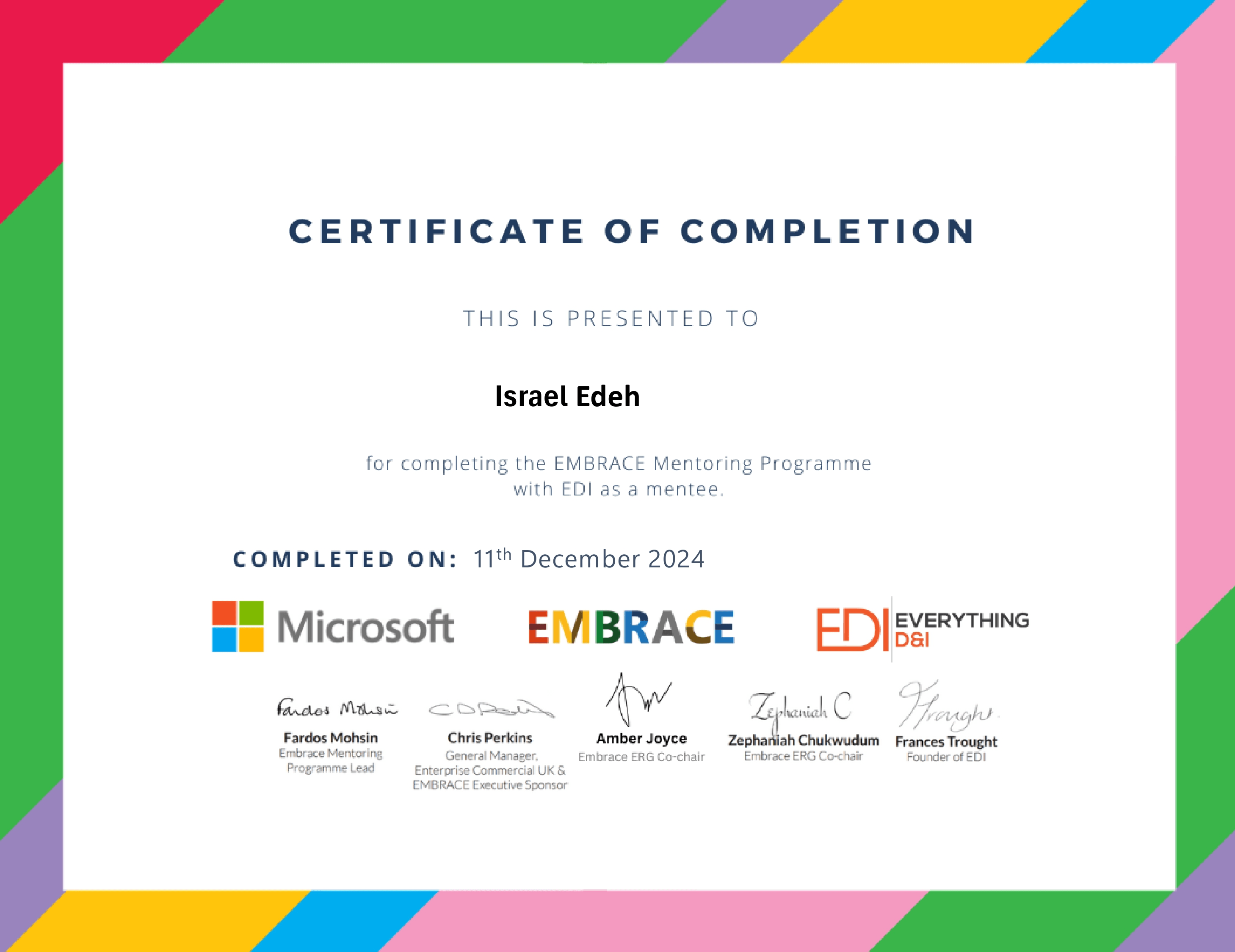 EMBRACE Mentoring Programme