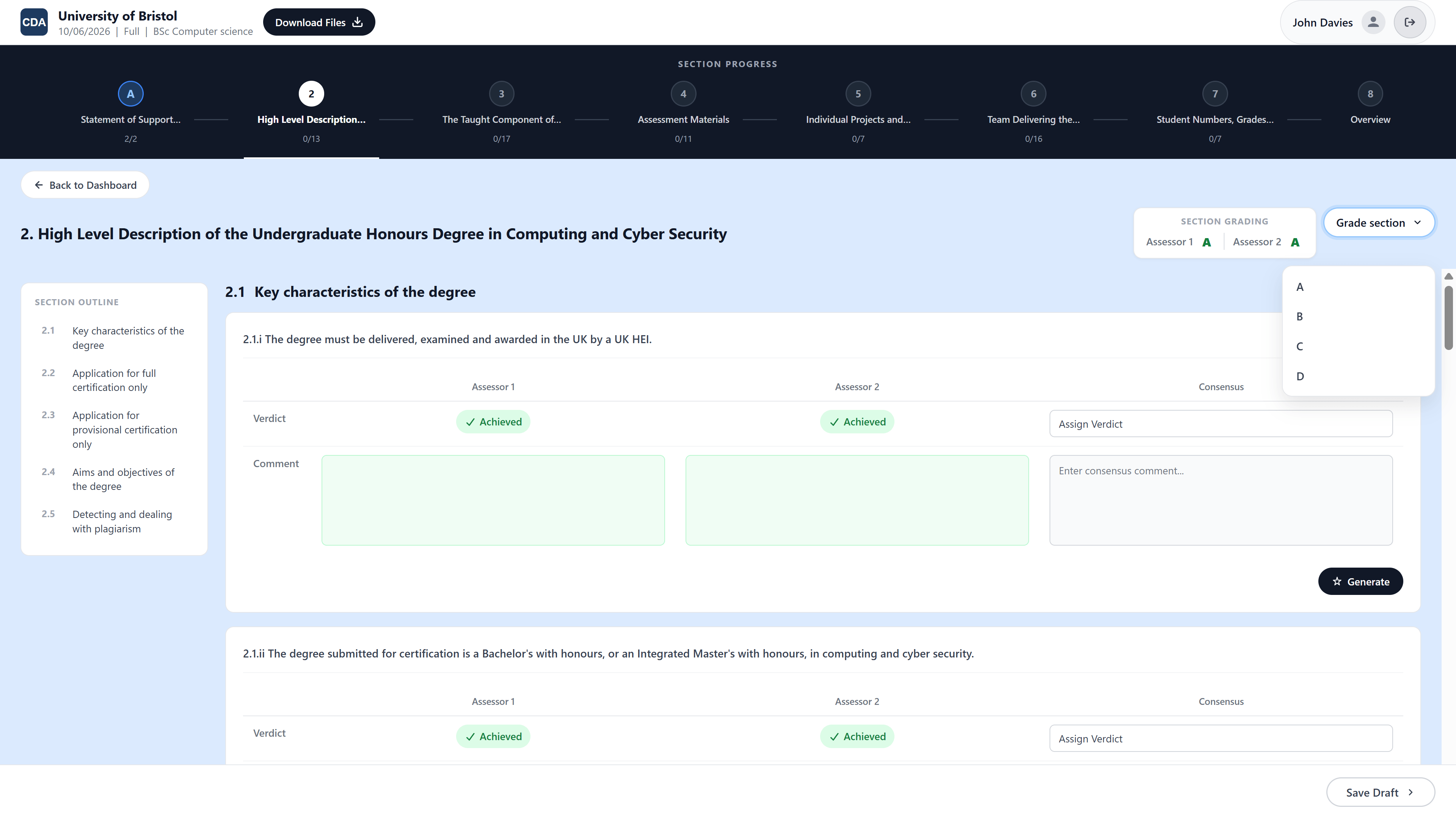 CDA Assessment Tool screenshot 4