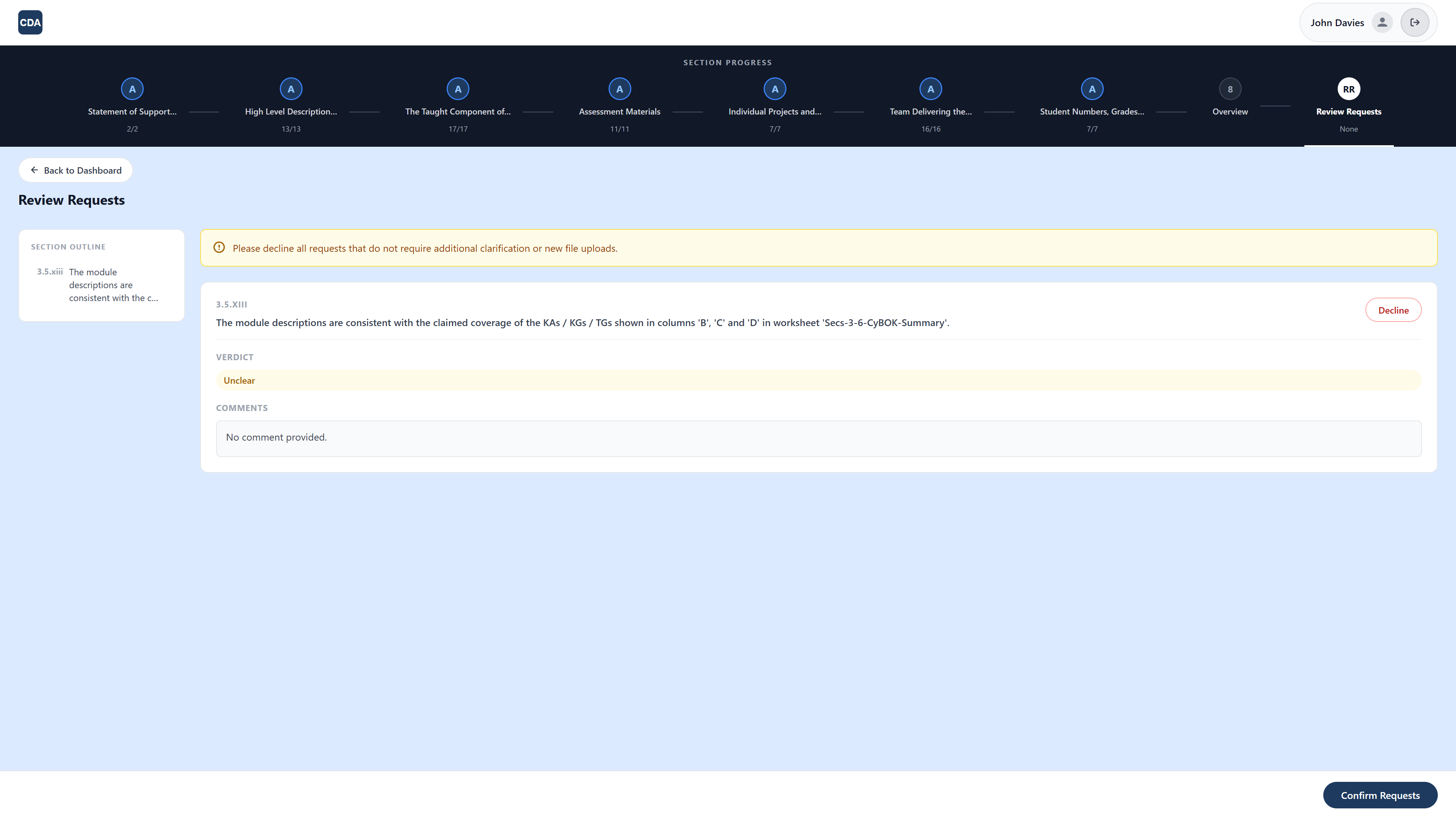 CDA Assessment Tool screenshot 6